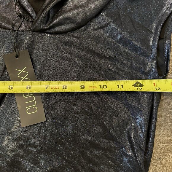 Club Exx Hoodie Shirt W/ Pouch Sz Small Iridescent Black Dolls Kill Rave NWT - Picture 5 of 9